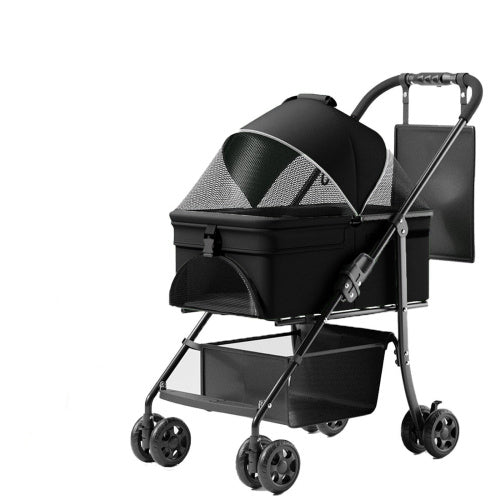 2-in-1 Luxury Folding Dog Stroller | Premium Pet Travel System