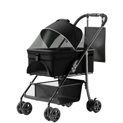 2-in-1 Luxury Folding Dog Stroller | Premium Pet Travel System